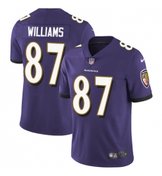 Nike Ravens #87 Maxx Williams Purple Team Color Mens Stitched NFL Vapor Untouchable Limited Jersey