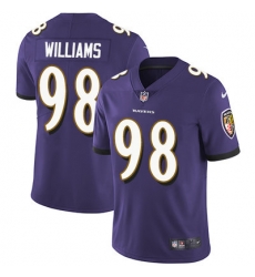 Nike Ravens #98 Brandon Williams Purple Team Color Mens Stitched NFL Vapor Untouchable Limited Jersey