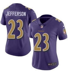 Nike Ravens #23 Tony Jefferson Purple Womens Stitched NFL Limited Rush Jersey