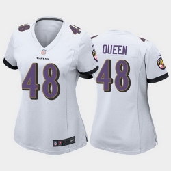 women patrick queen baltimore ravens white game jersey 