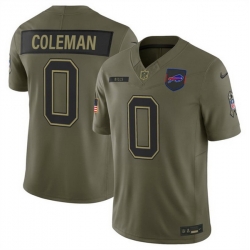 Men Buffalo Bills 0 Keon Coleman Olive 2025 F U S E  Salute to Service Limited Stitched Football Jersey
