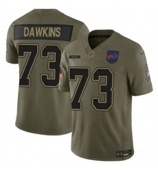 Men Buffalo Bills 73 Dion Dawkins Olive 2025 F U S E  Salute to Service Limited Stitched Football Jersey