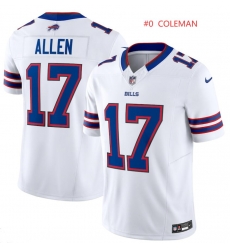 Men Keon Coleman Buffalo Bills Nike White Vapor Limited F U S E Jersey Royal