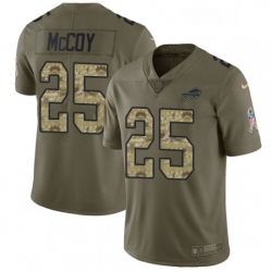 Mens Nike Buffalo Bills 25 LeSean McCoy Limited OliveCamo 2017 Salute to Service NFL Jersey