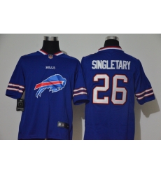 Nike Bills 26 Devin Singletary Royal Team Big Logo Vapor Untouchable Limited Jersey