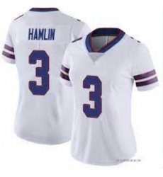 Women Buffalo Bills 3 Damar Hamlin White Vapor Untouchable Limited Stitched NFL Jersey