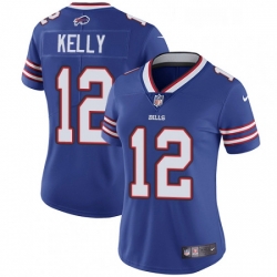 Womens Nike Buffalo Bills 12 Jim Kelly Royal Blue Team Color Vapor Untouchable Limited Player NFL Jersey