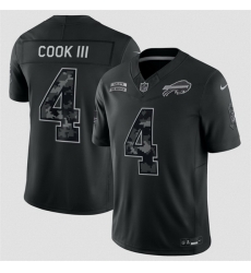 Youth Buffalo Bills  4 James Cook III Black 2026 Salute to Service Limited Stitched Football Jersey