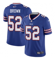 Youth Nike Bills #52 Preston Brown Royal Blue Team Color Stitched NFL Vapor Untouchable Limited Jersey