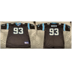 Men Carolina Panthers MIKE RUCKER #93 Black Stitched Reebok NFL Jersey