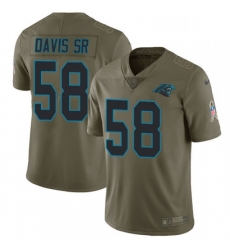 Mens Nike Carolina Panthers 58 Thomas Davis Limited Olive 2017 Salute to Service NFL Jersey