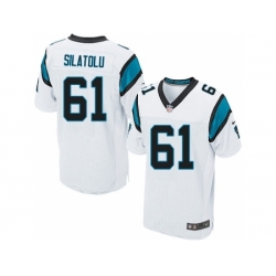 Nike Carolina Panthers 61 Amini Silatolu White Elite NFL Jersey