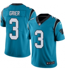 Nike Panthers 3 Will Grier Blue Alternate Men Stitched NFL Vapor Untouchable Limited Jersey