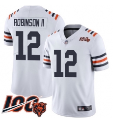 Men Chicago Bears 12 Allen Robinson White 100th Season Limited Football Jersey