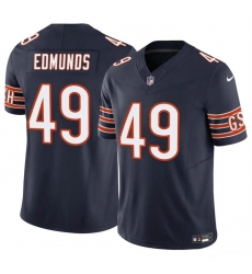 Men Chicago Bears 49 Tremaine Edmunds Navy 2023 F U S E  Vapor Stitched Football Jersey