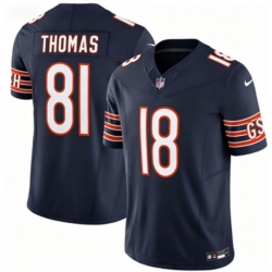 Men Chicago Bears Zavion Thomas #81 Blue F U S E 2026 Draft Stitched Football Jersey