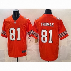 Men Chicago Bears Zavion Thomas #81 Orange F U S E 2026 Draft Stitched Football Jersey