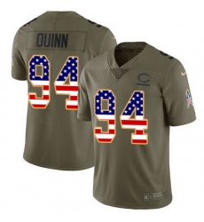 Nike Bears 94 Robert Quinn Olive USA Flag Men Stitched NFL Limited 2017 Salute To Service Jersey