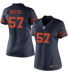 Nike NFL Chicago Bears #57 Jon Bostic Blue Women's Elite Alternate Jersey