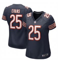 Women Chicago Bears 25 Darrynton Evans Navy Stitched Jersey 28Run Small 29