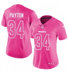 Womens Nike Chicago Bears 34 Walter Payton Limited Pink Rush Fashion NFL Jersey