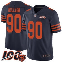 Youth Chicago Bears 90 Jonathan Bullard Limited Navy Blue Rush Vapor Untouchable 100th Season Football Jersey