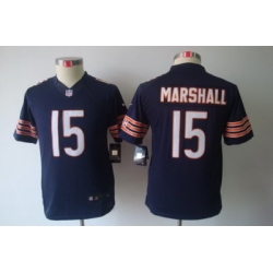 Youth Nike Chicago Bears #15 Marshall Blue Color Limited Jerseys