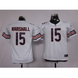 Youth Nike Chicago Bears #15 Marshall White Nike NFL Jerseys