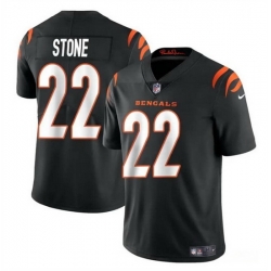 Men Cincinnati Bengals 22 Geno Stone BLack Vapor Untouchable Limited Stitched Jersey