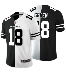 Nike Bengals 18 A.J. Green Black And White Split Vapor Untouchable Limited Jersey