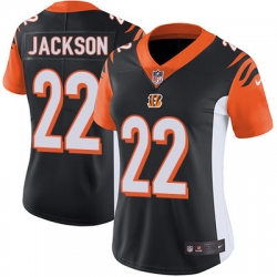 Nike Bengals #22 William Jackson Black Team Color Womens Stitched NFL Vapor Untouchable Limited Jersey