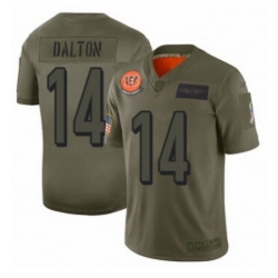 Womens Cincinnati Bengals 14 Andy Dalton Limited Camo 2019 Salute to Service Football Jersey