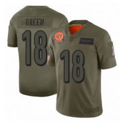 Womens Cincinnati Bengals 18 AJ Green Limited Camo 2019 Salute to Service Football Jersey