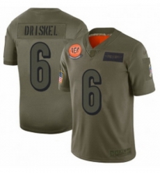 Womens Cincinnati Bengals 6 Jeff Driskel Limited Camo 2019 Salute to Service Football Jersey