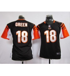 Youth Nike Cincinnati Bengals 18 Green Black Nike NFL Jerseys