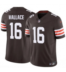 Men Cleveland Browns 16 Tylan Wallace Brown 2026 F U S E Vapor Limited Stitched Football Jersey Men Cleveland Browns 16 Tylan Wallace Brown 2026 F U S E Vapor Limited Stitched Football Jersey