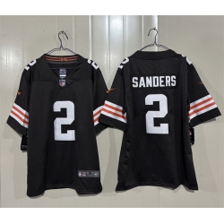 Men Cleveland Browns  2 Shedeur Sanders Brown 2026 Vapor Limited Stitched Football Jersey