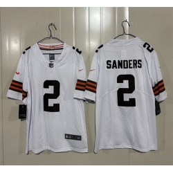 Men Cleveland Browns  2 Shedeur Sanders White 2026 Vapor Limited Stitched Football Jersey