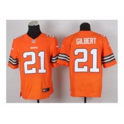 Nike Cleveland Browns 21 Justin Gilbert Orange Elite NFL Jersey