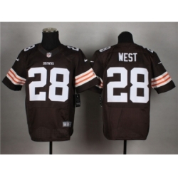 Nike Cleveland Browns 28 Terrance West Brown Elite NFL Jersey