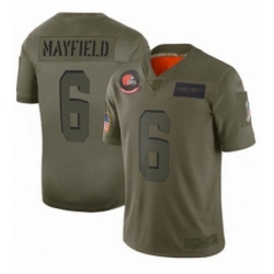 Youth Cleveland Browns 6 Baker Mayfield Limited Camo 2019 Salute to Service Football Jersey