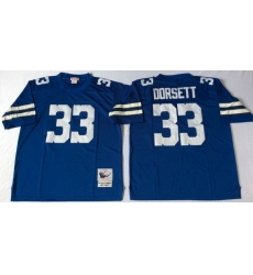 Men Dallas Cowboys 33 Tony Dorsett Blue M&N Throwback Jersey