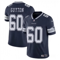 Men Dallas Cowboys 60 Tyler Guyton Navy 2024 Draft Vapor Untouchable Limited Stitched Football Jersey