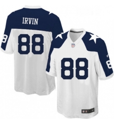 Mens Nike Dallas Cowboys 88 Michael Irvin Game White Throwback Alternate NFL Jersey