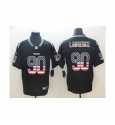 Mens Nike Dallas Cowboys 90 Demarcus Lawrence Limited Black Rush USA Flag NFL Jersey