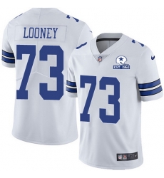 Nike Cowboys 73 Joe Looney White Men Stitched With Established In 1960 Patch NFL Vapor Untouchable Limited Jersey