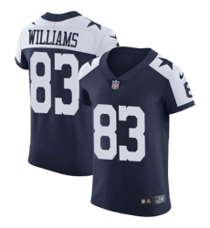 Nike Cowboys #83 Terrance Williams Navy Blue Thanksgiving Mens Stitched NFL Vapor Untouchable Throwback Elite Jersey