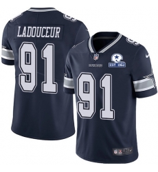 Nike Cowboys 91 L P  Ladouceur Navy Blue Team Color Men Stitched With Established In 1960 Patch NFL Vapor Untouchable Limited Jersey