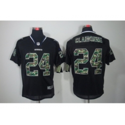 Nike Dallas Cowboys 24 Morris Claiborne Black Elite Lights Out Camo Number NFL Jersey