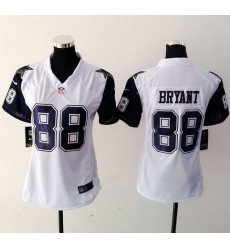 Nike Cowboys 88 Dez Bryant White Womens Stitched NFL Elite Rush Jersey